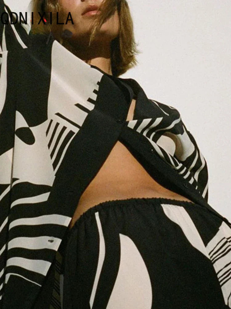 Sophie | Dwuczęściowy zestaw w czerni i bieli