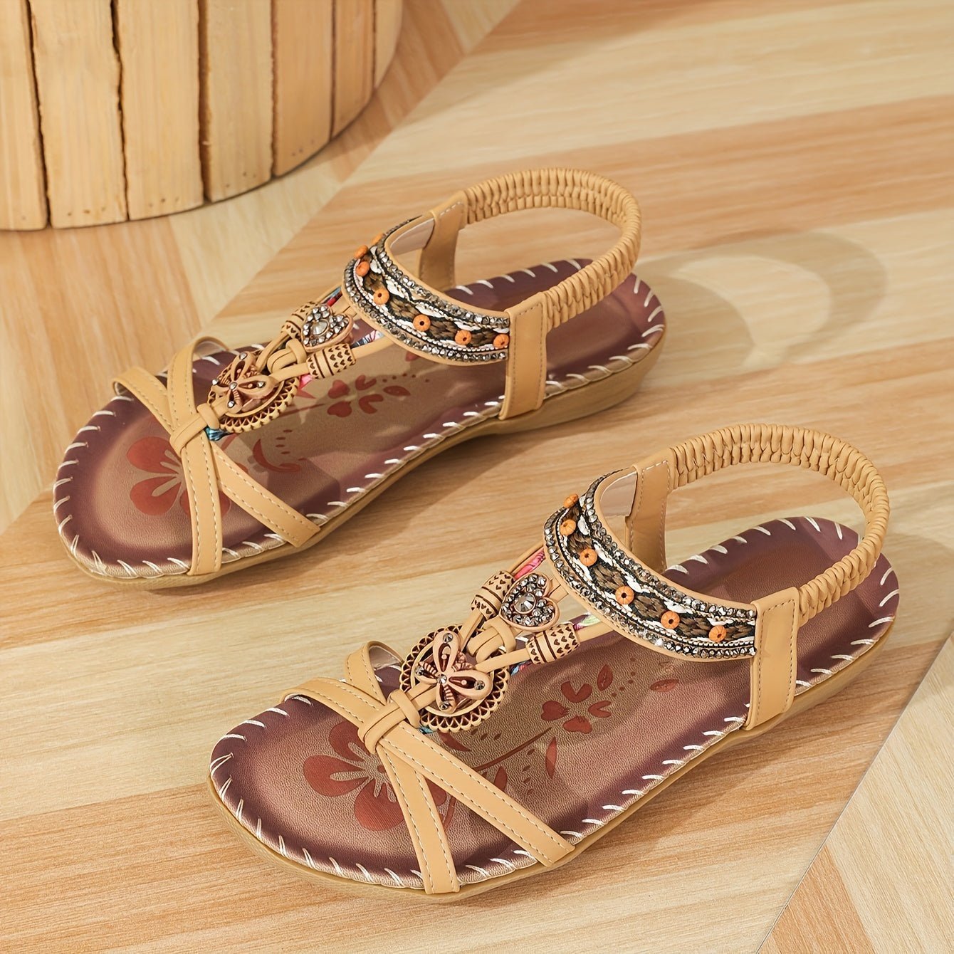 Lera | Płaskie boho sandały