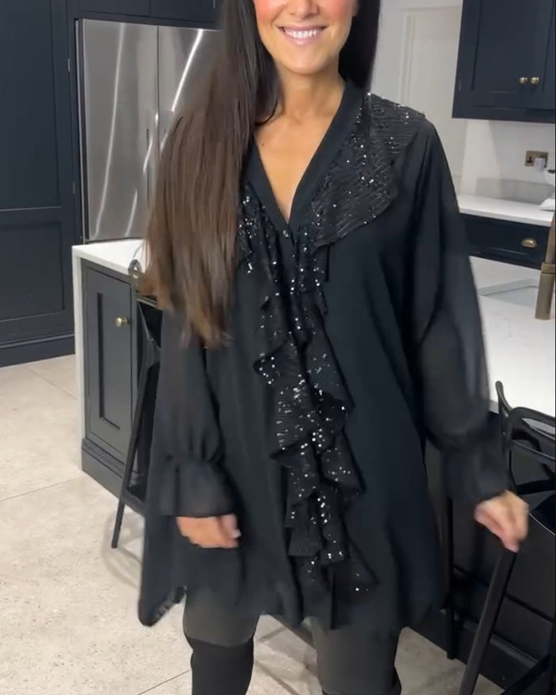 Bluzka z falbanami w eleganckim stylu
