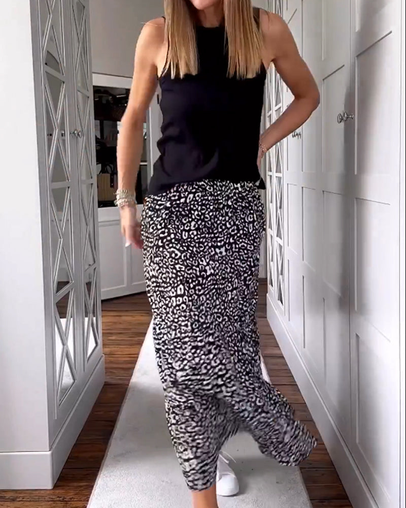 Casual drukowana długa spódnica