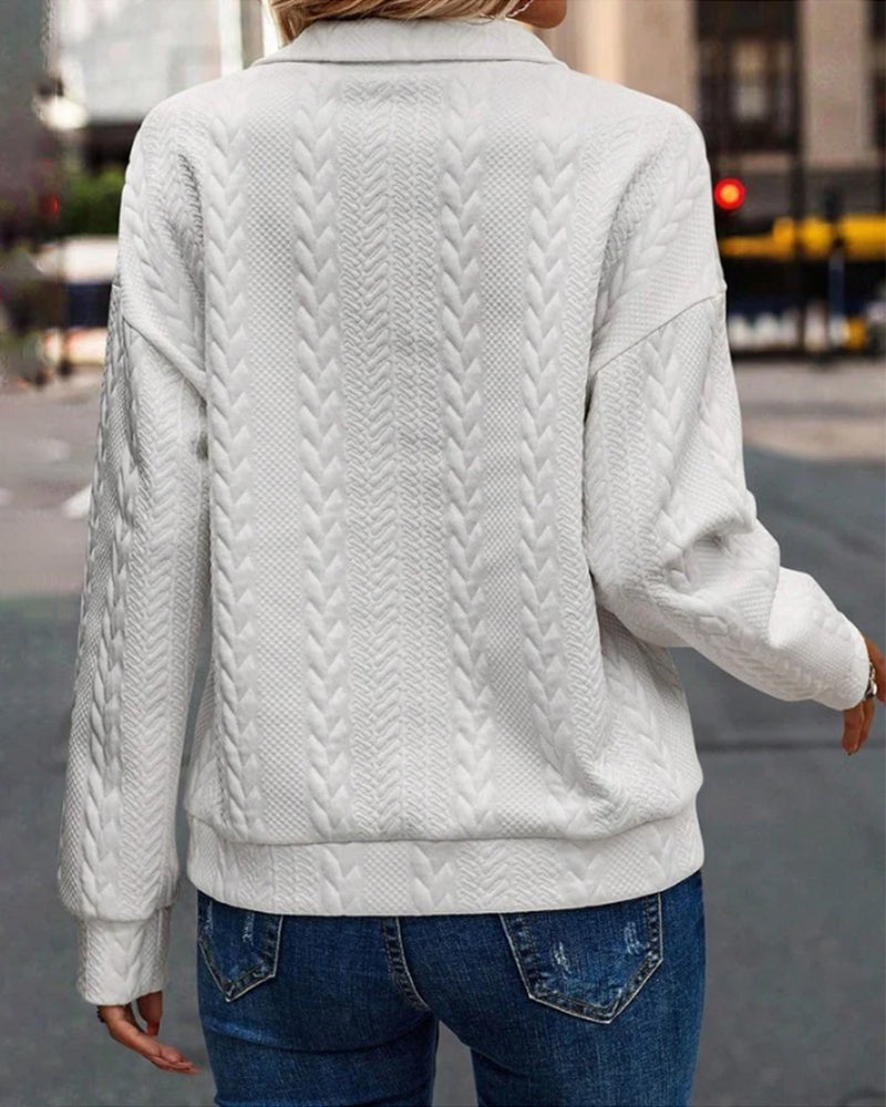 Gładki sweter z zamkiem błyskawicznym