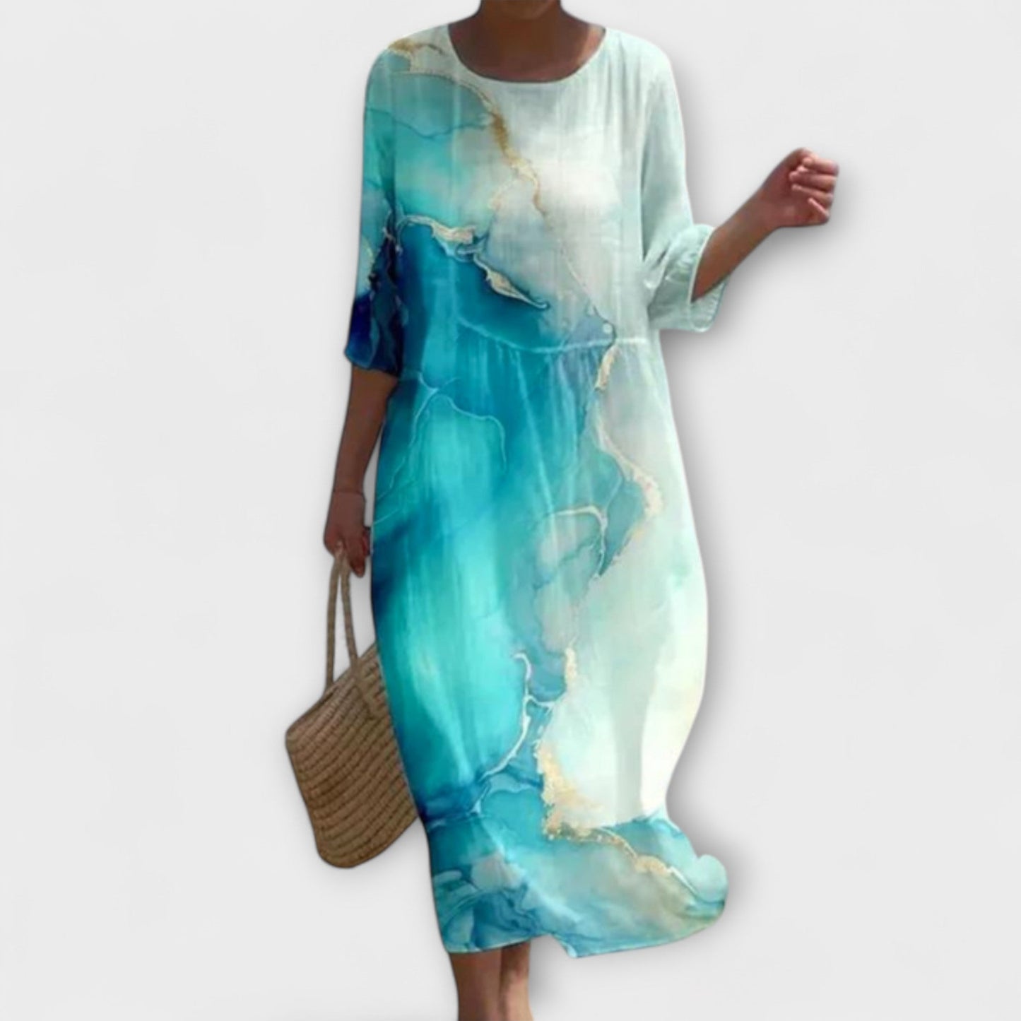 Miranda - Stylowa Sukienka Maxi w Kwiaty