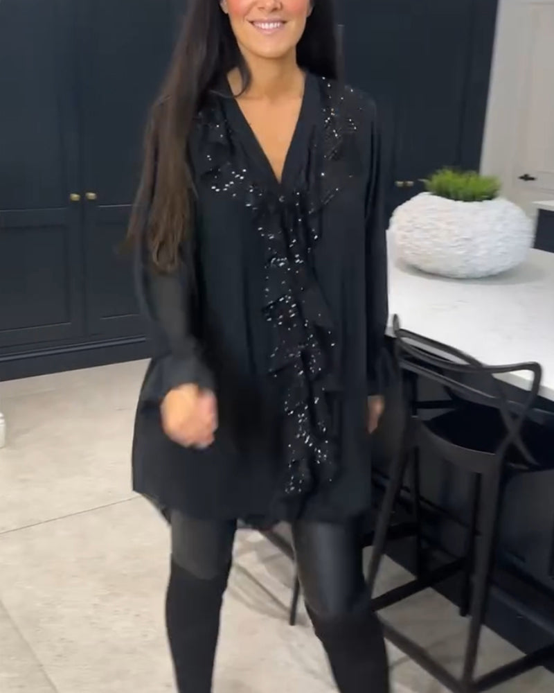 Bluzka z falbanami w eleganckim stylu