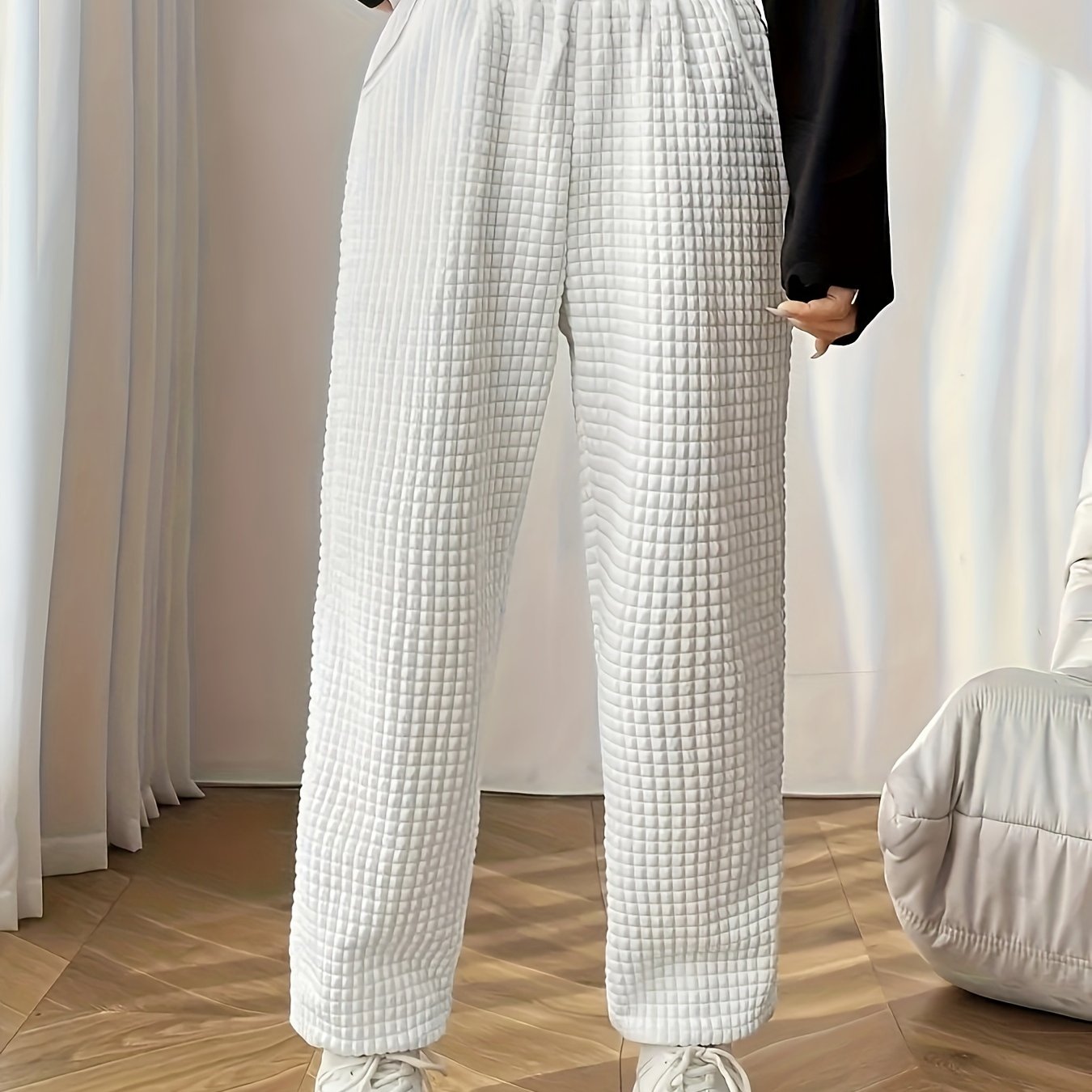 Emma | Casual wafelowe spodnie treningowe damskie