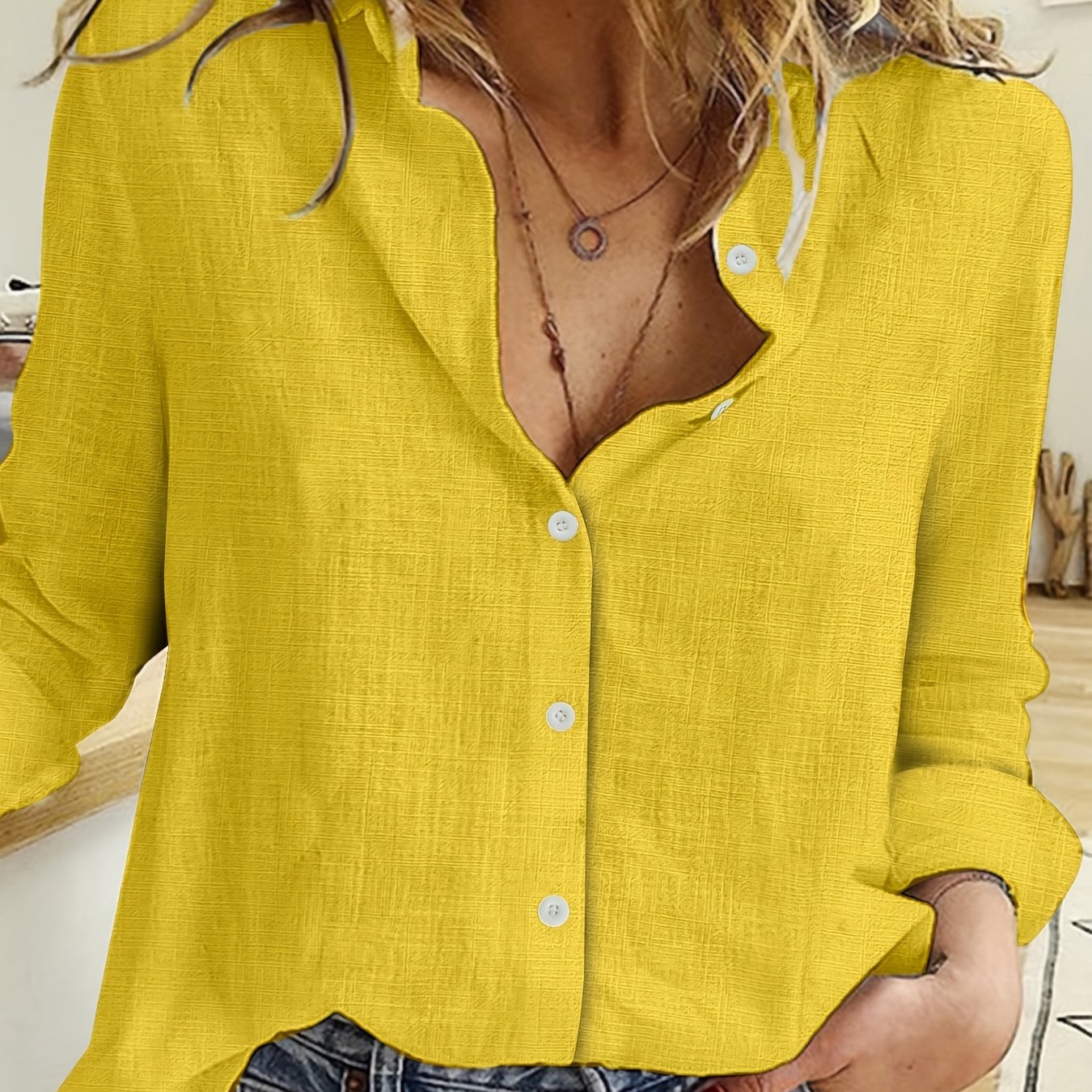 Lotte | Casual lniany shirt z długim rękawem