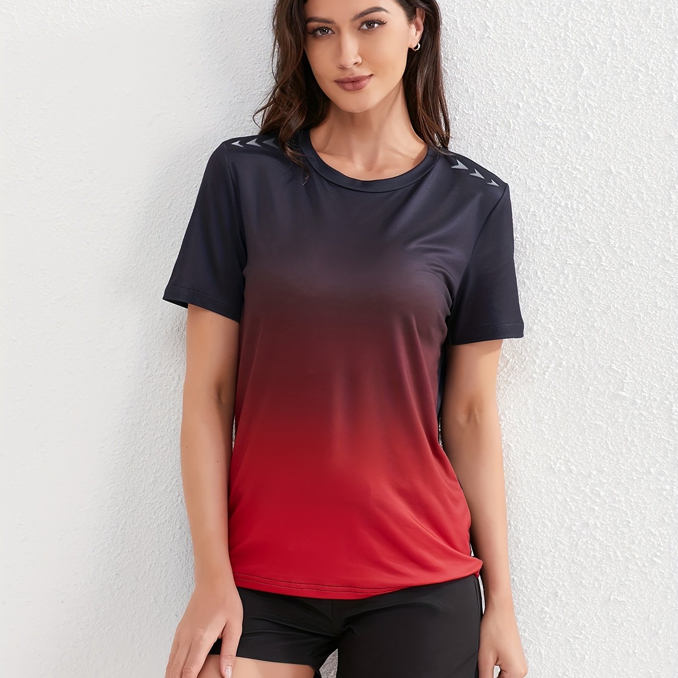 Sophie | Kobiece sportowe T-shirt w kolorach ombre