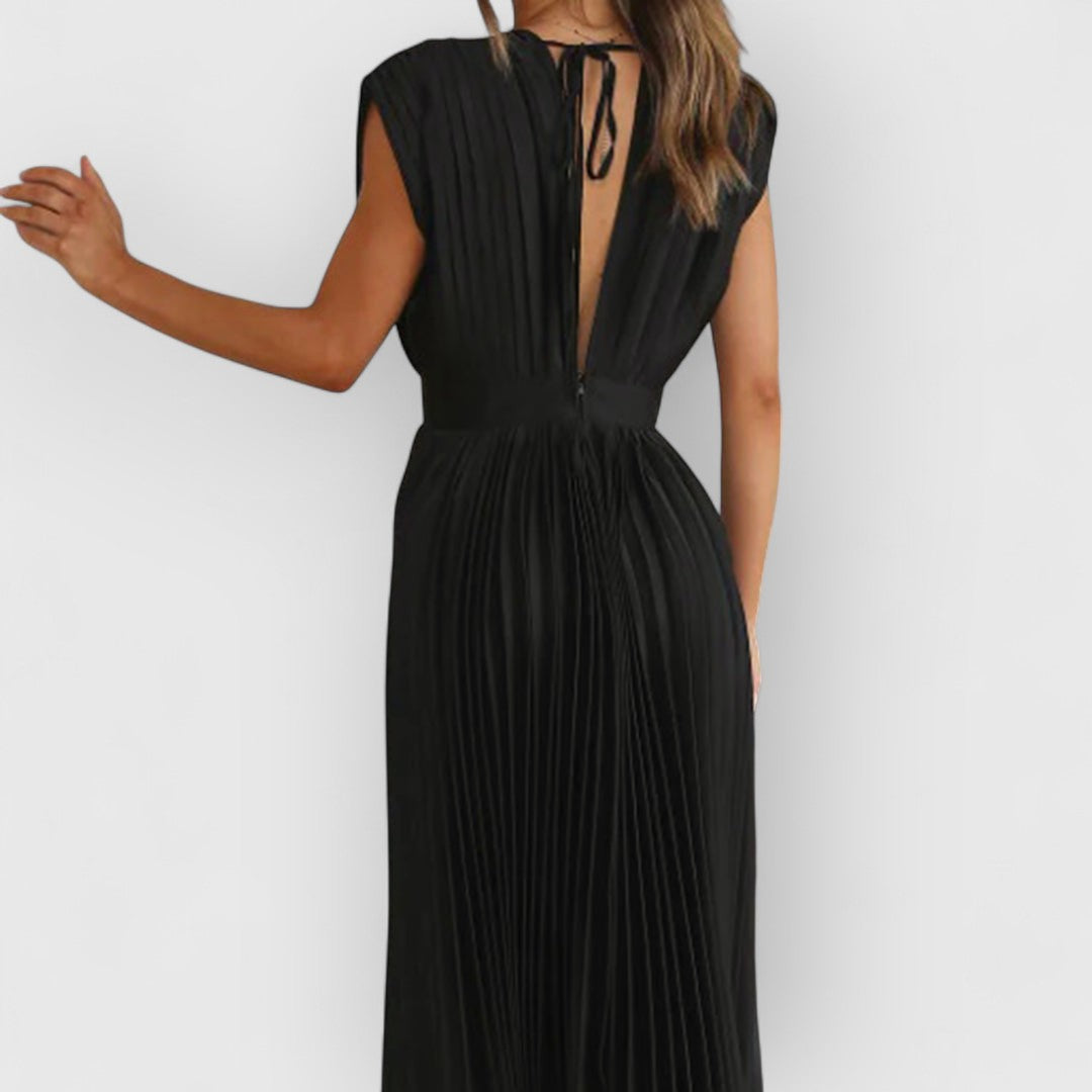 Vivica | Sukienka maxi premium z weluru