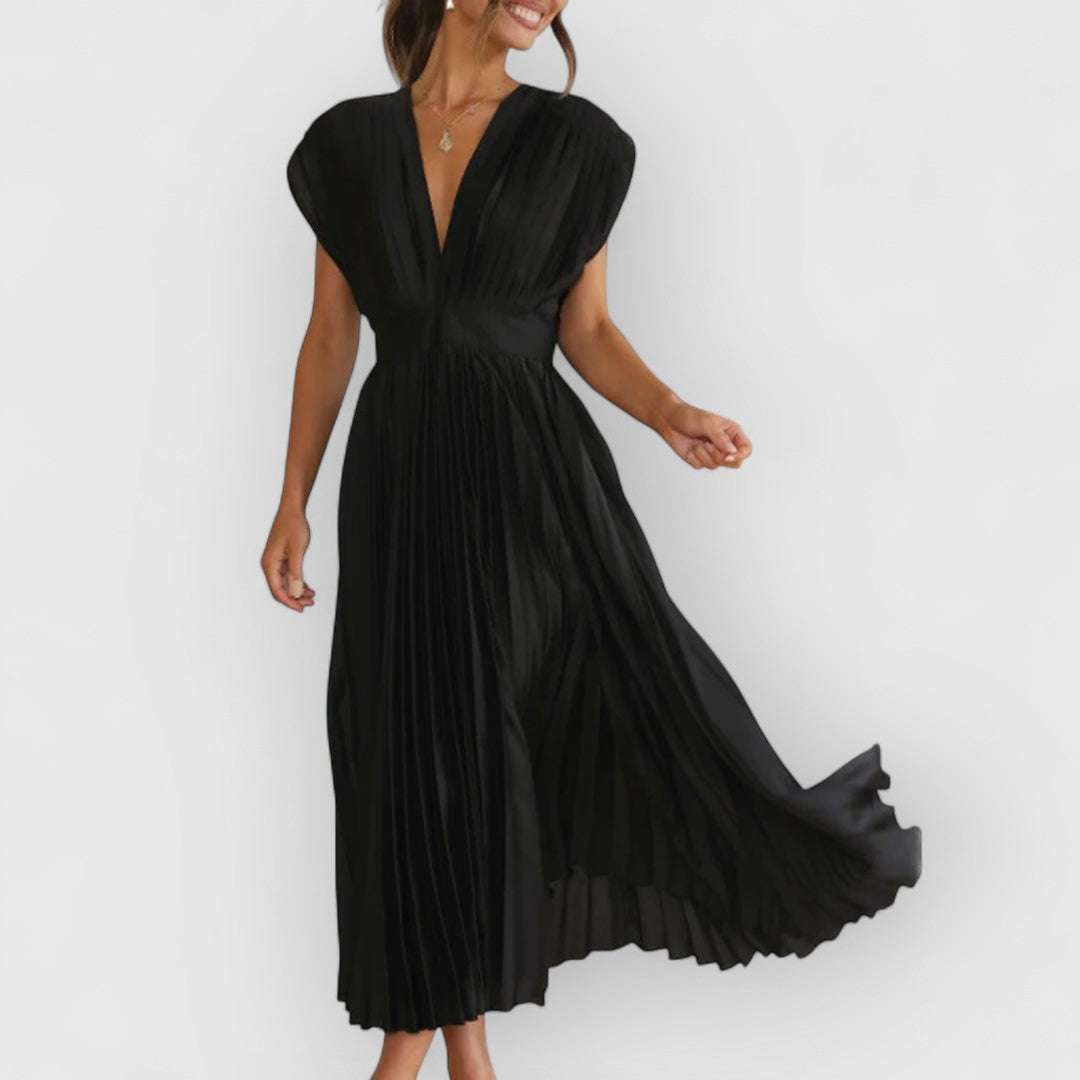 Vivica | Sukienka maxi premium z weluru