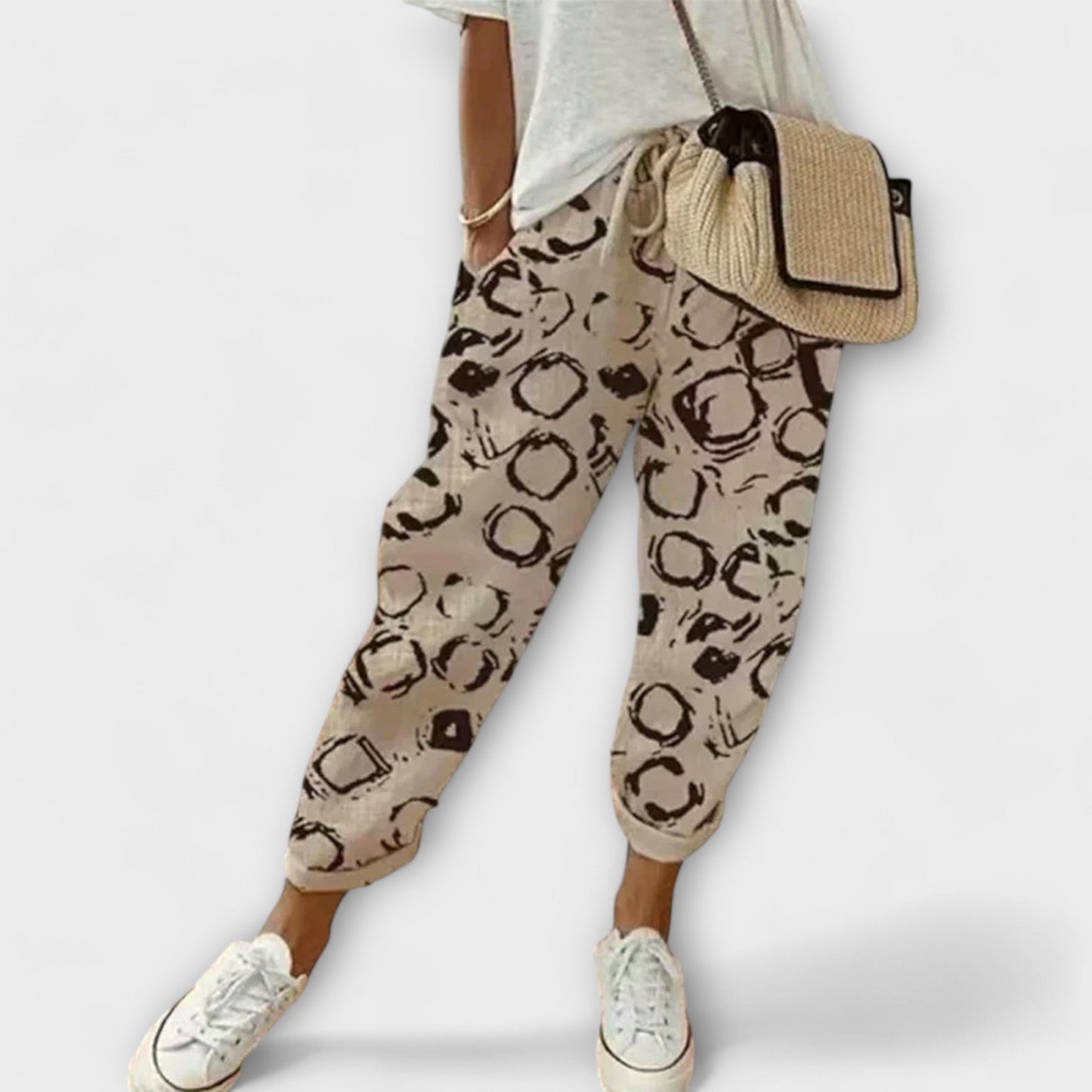 Wygodne Spodnie Bawełnowo-Lnianie