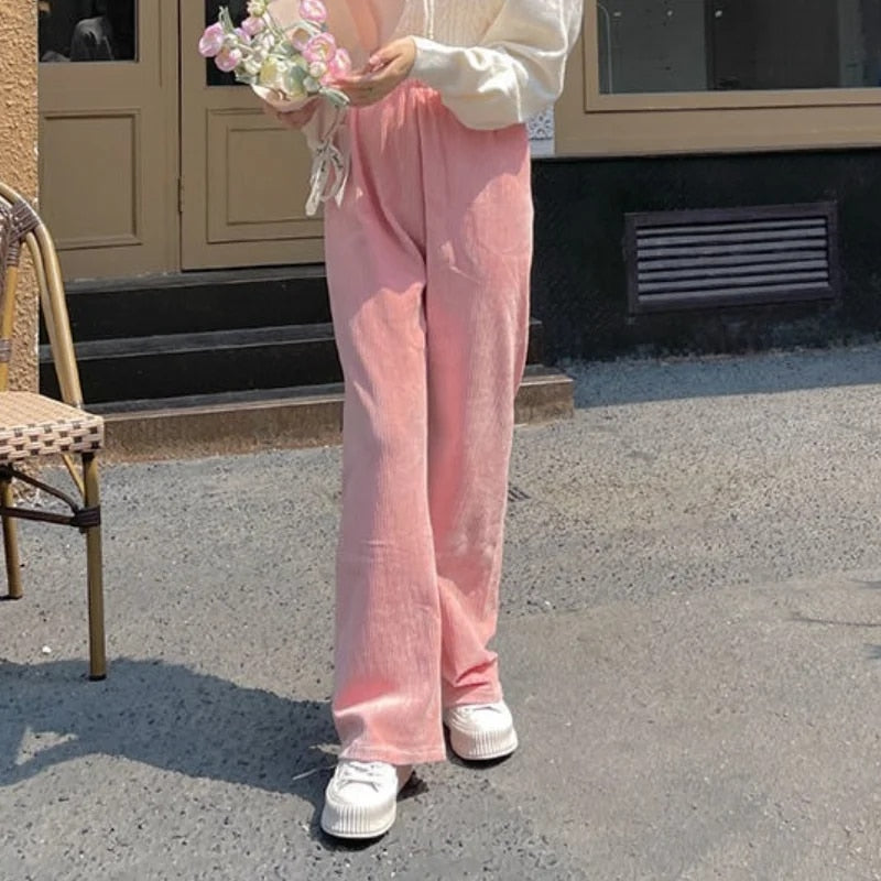 Bernadette | Spodnie z sztruksu o szerszych nogawkach