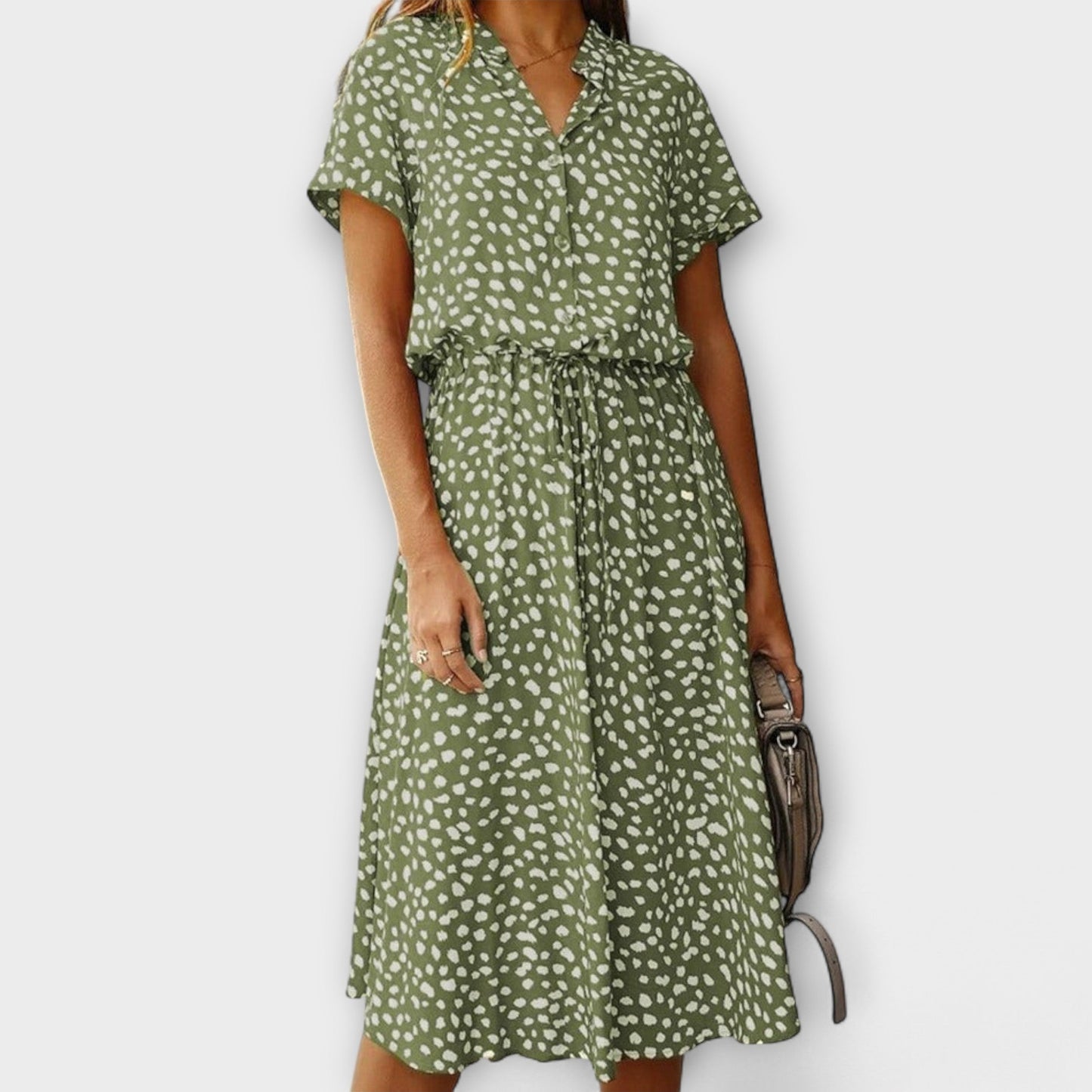 Florine - Midi Sukienka z Eleganckim Krojem