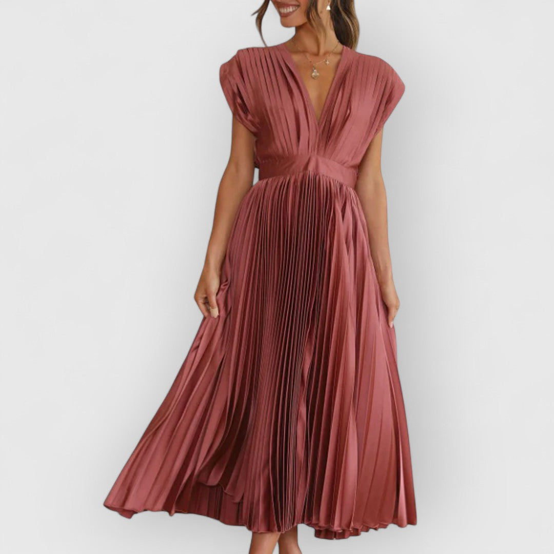 Vivica | Sukienka maxi premium z weluru