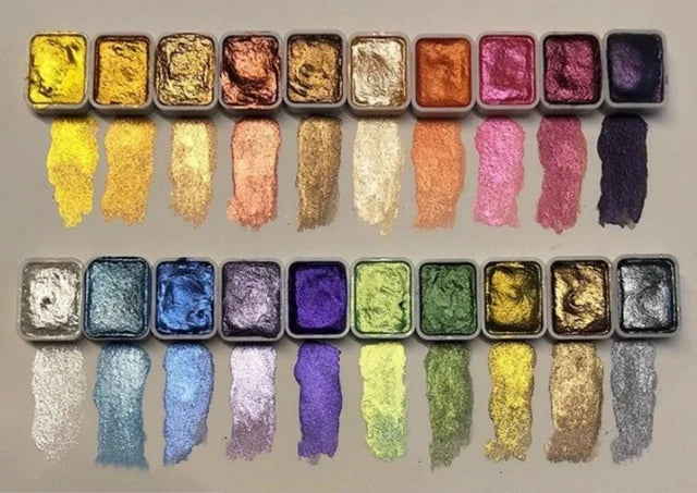 Kolorowy Proszek Mineralny Perłowy Pigment Art Woda Kolorowa
