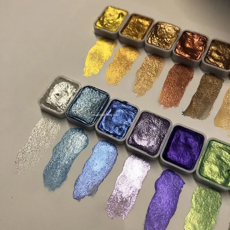 Kolorowy Proszek Mineralny Perłowy Pigment Art Woda Kolorowa