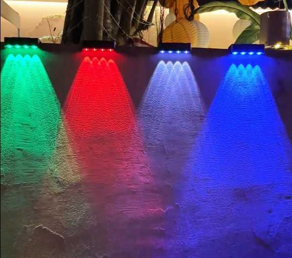 RGB Lampa Solarno-Wallowa na Taras i Fasady z Oświetleniem 4-Stronnym i Wyborem Kolorów