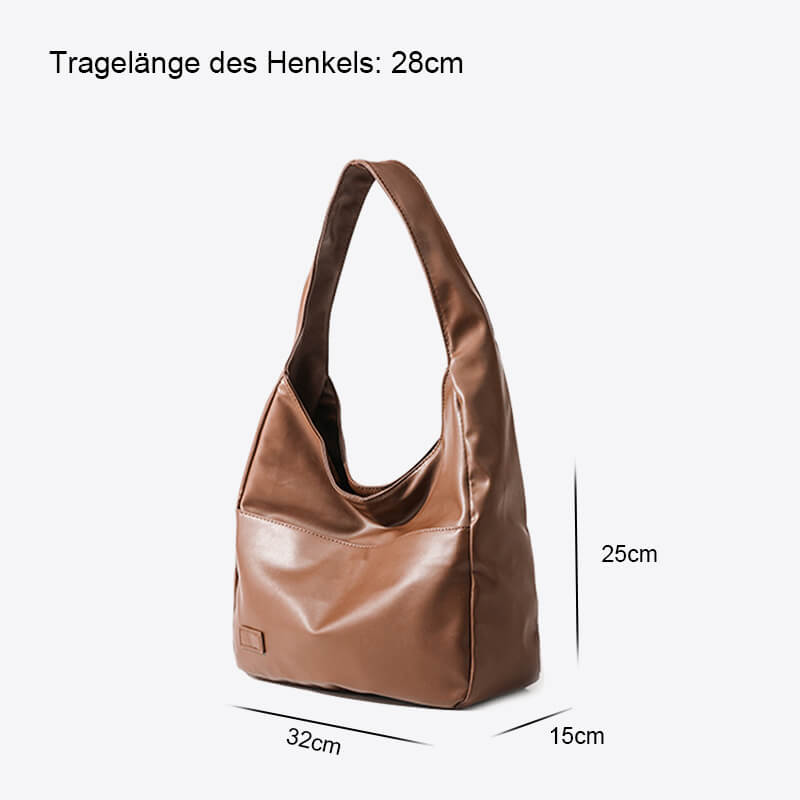 Monica | Skórzana torba hobo na ramię