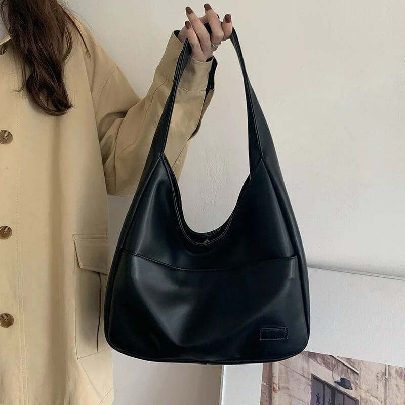 Monica | Skórzana torba hobo na ramię