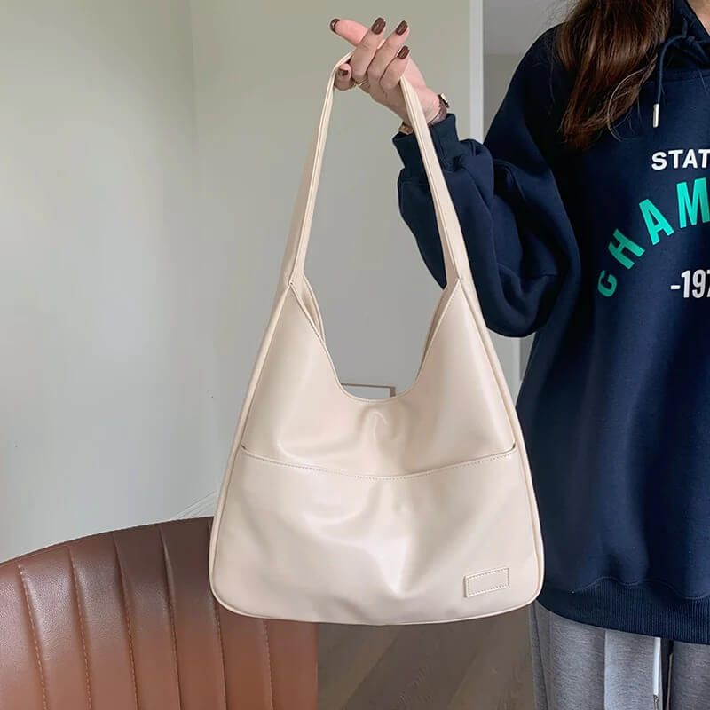 Monica | Skórzana torba hobo na ramię