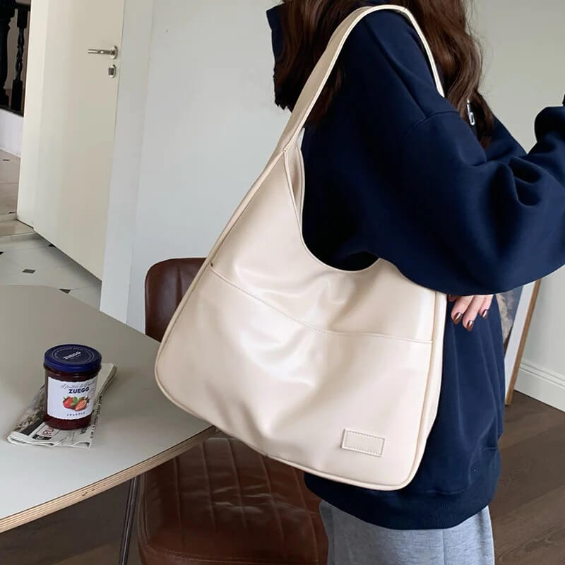 Monica | Skórzana torba hobo na ramię