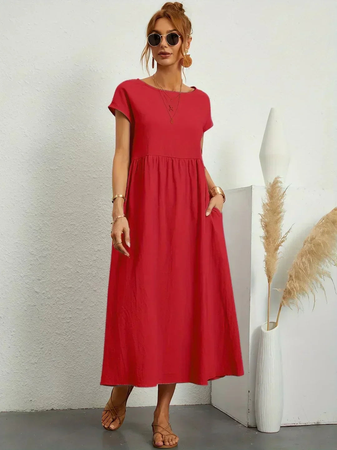 Natalia | Zrelaksowana sukienka midi