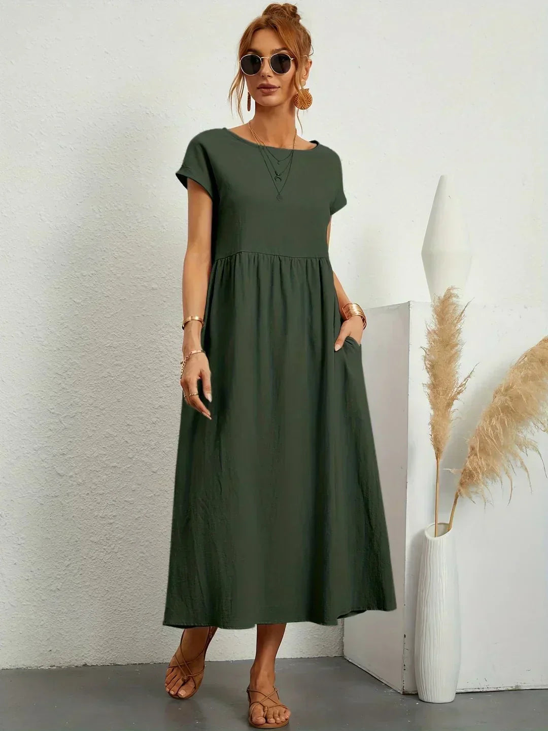 Natalia | Zrelaksowana sukienka midi
