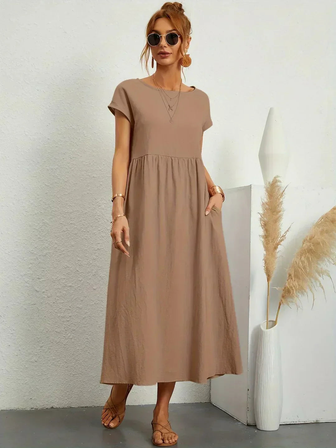 Natalia | Zrelaksowana sukienka midi