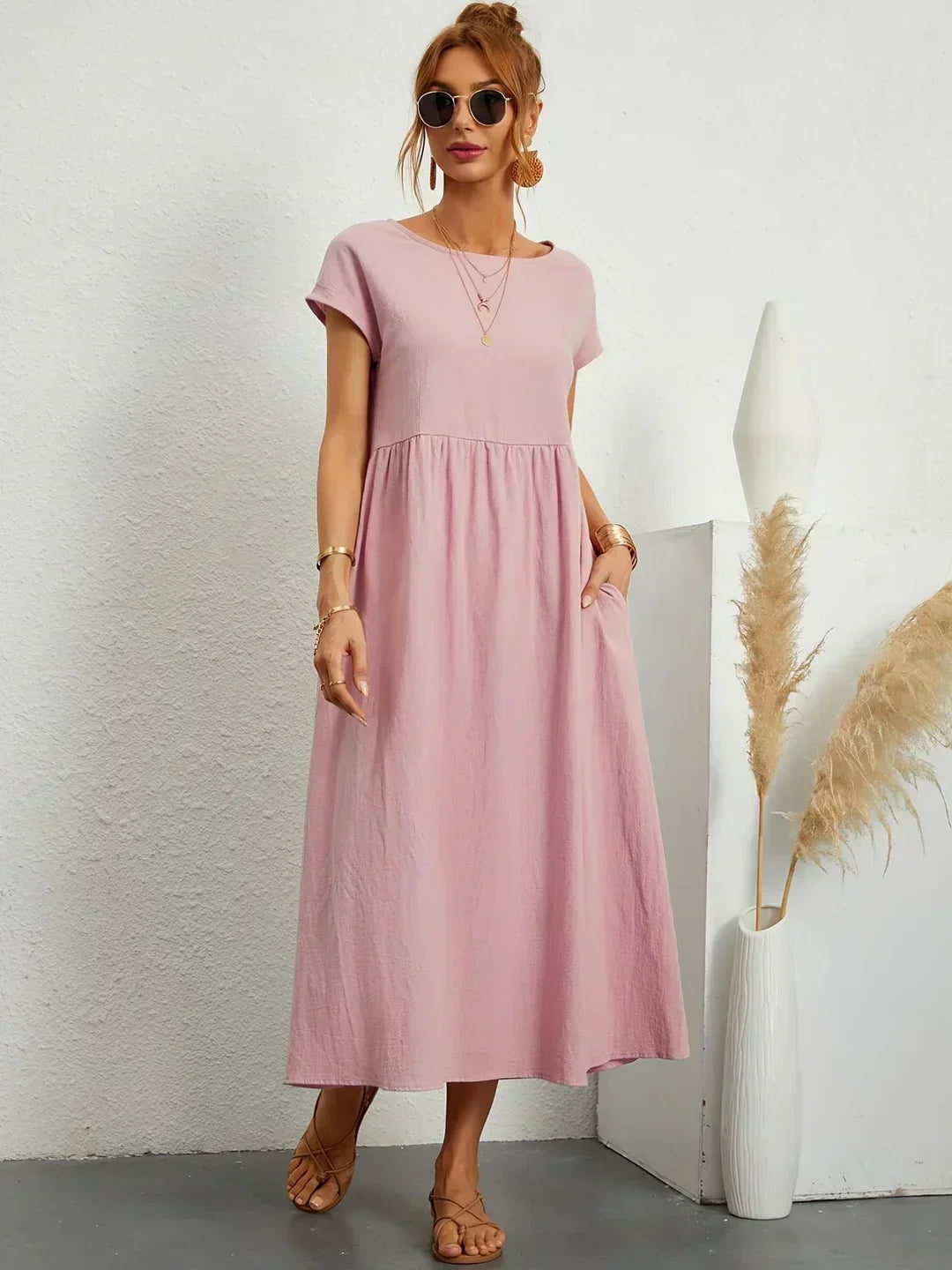 Natalia | Zrelaksowana sukienka midi