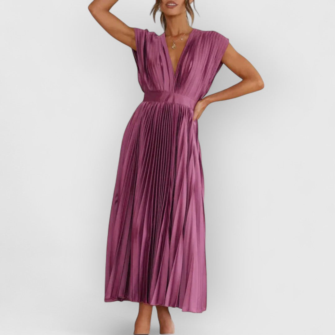 Vivica | Sukienka maxi premium z weluru