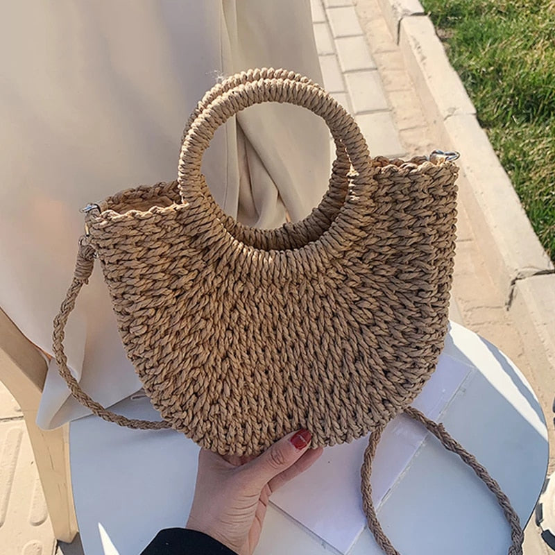 Vardi Dante™ Romy Rieten Torba na Ramię | Letnia i elegancka torba dla kobiet