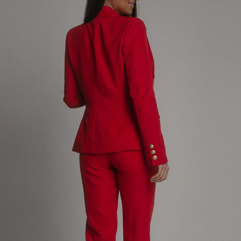 Elisea - Elegancki zestaw blazer i spodnie