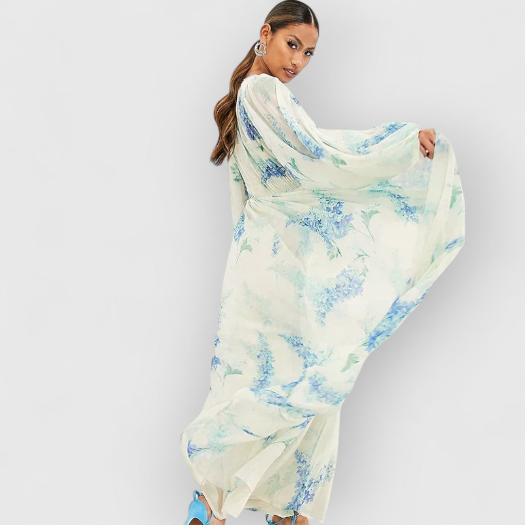 Vivia | Premium Sukienka aksamitna w jasnoniebieskim