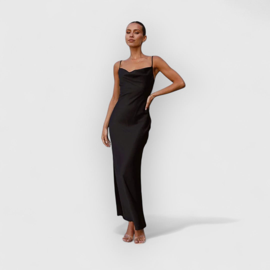 Daira | Sukienka satynowa z efektem Wow