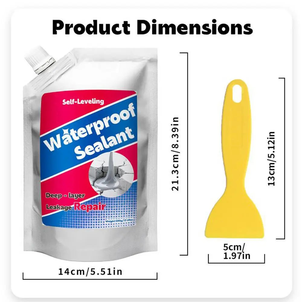 Wodoodporny klej do wypełniania pęknięć i szwów z szpachelką