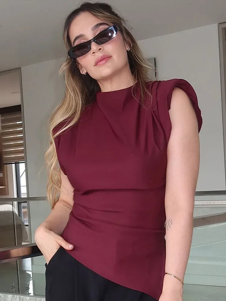 Karoline™ | Elegancka bezrękawnik z fałdami