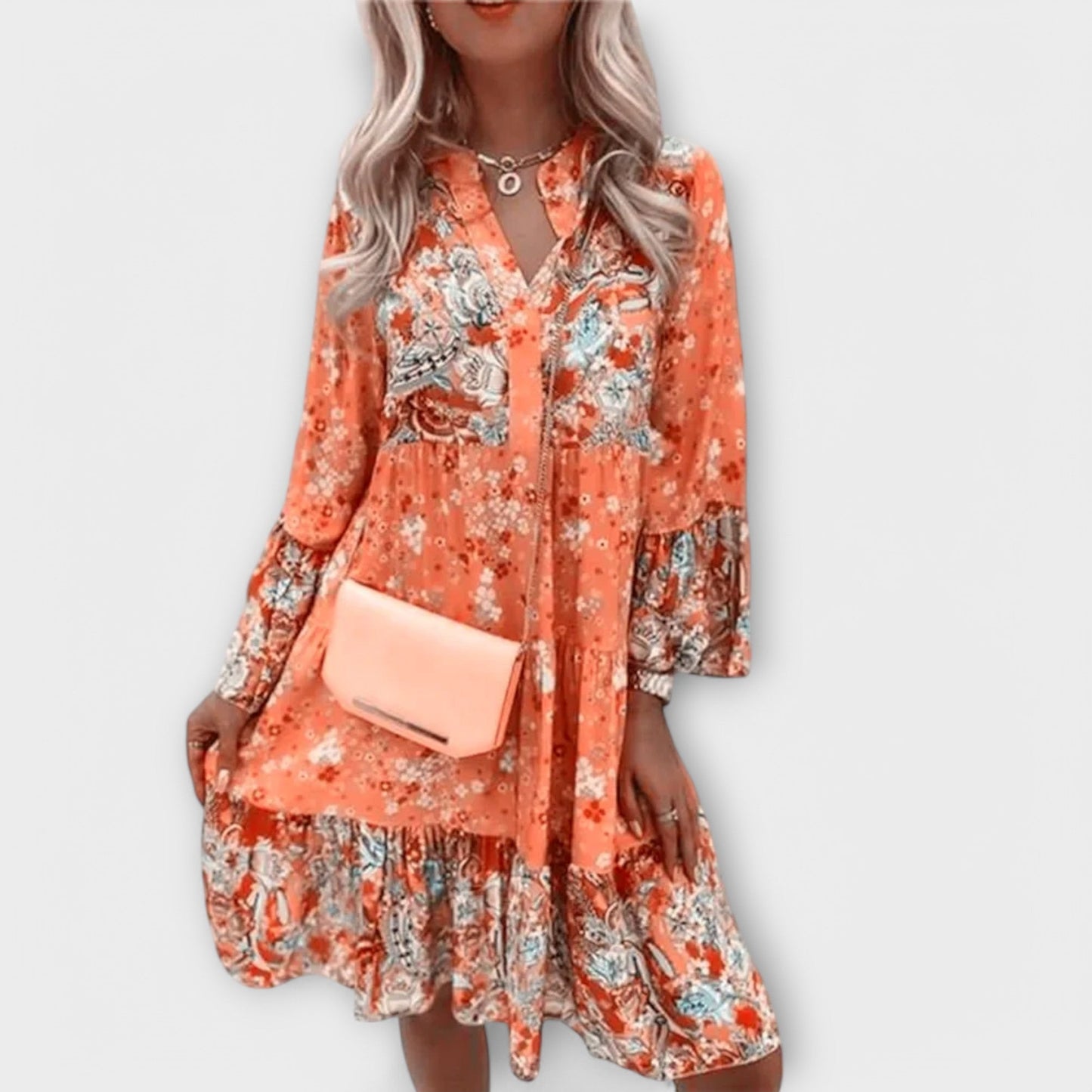 Valer - Letnia Sukienka Boho w Kształcie A