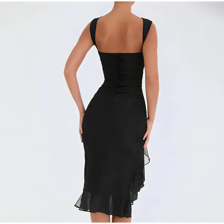 Fenna - Elegancka sukienka bodycon z falbanami