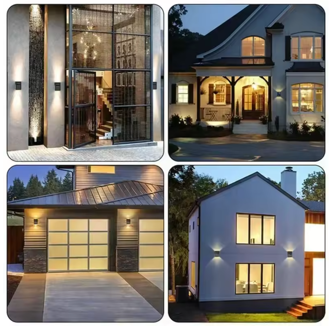 RGB Lampa Solarno-Wallowa na Taras i Fasady z Oświetleniem 4-Stronnym i Wyborem Kolorów