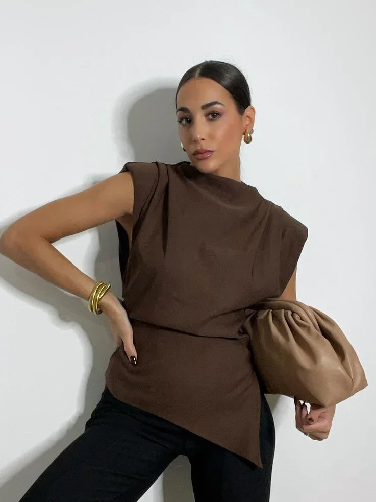 Karoline™ | Elegancka bezrękawnik z fałdami