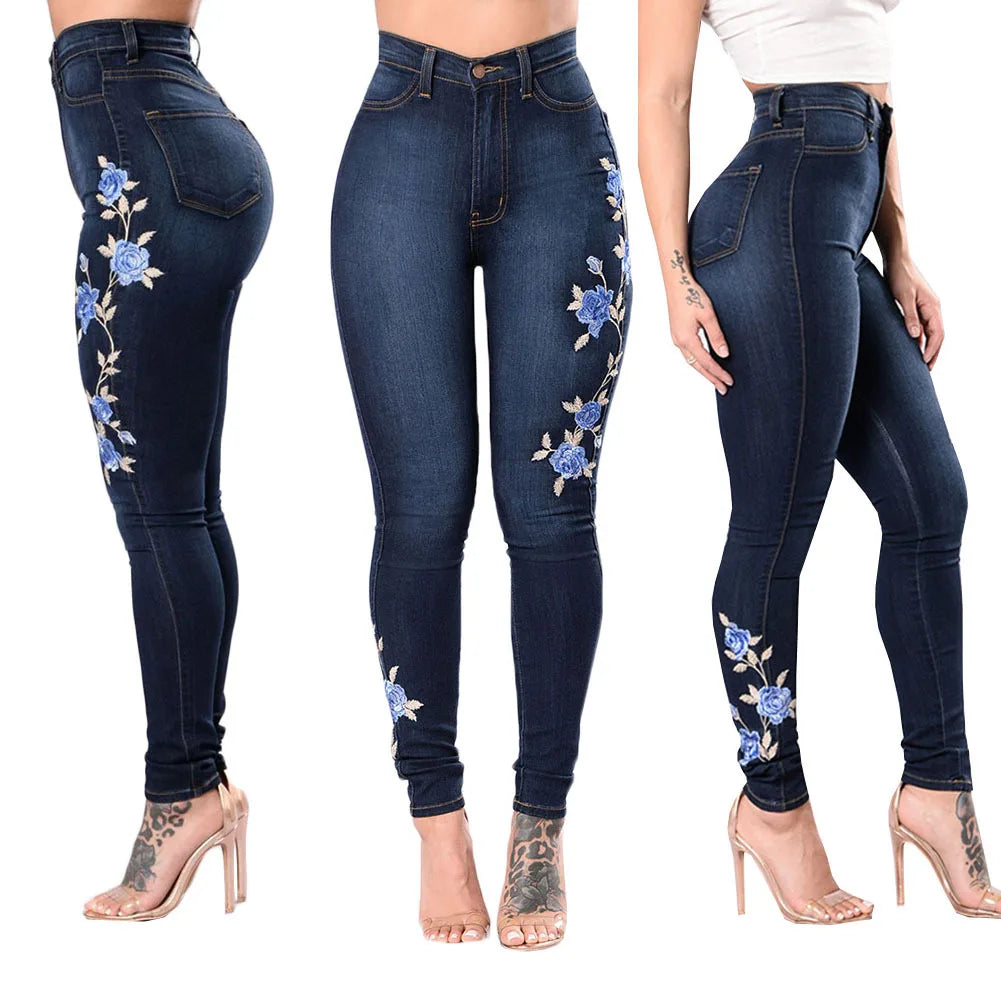 Diana™ Jeansy z haftem