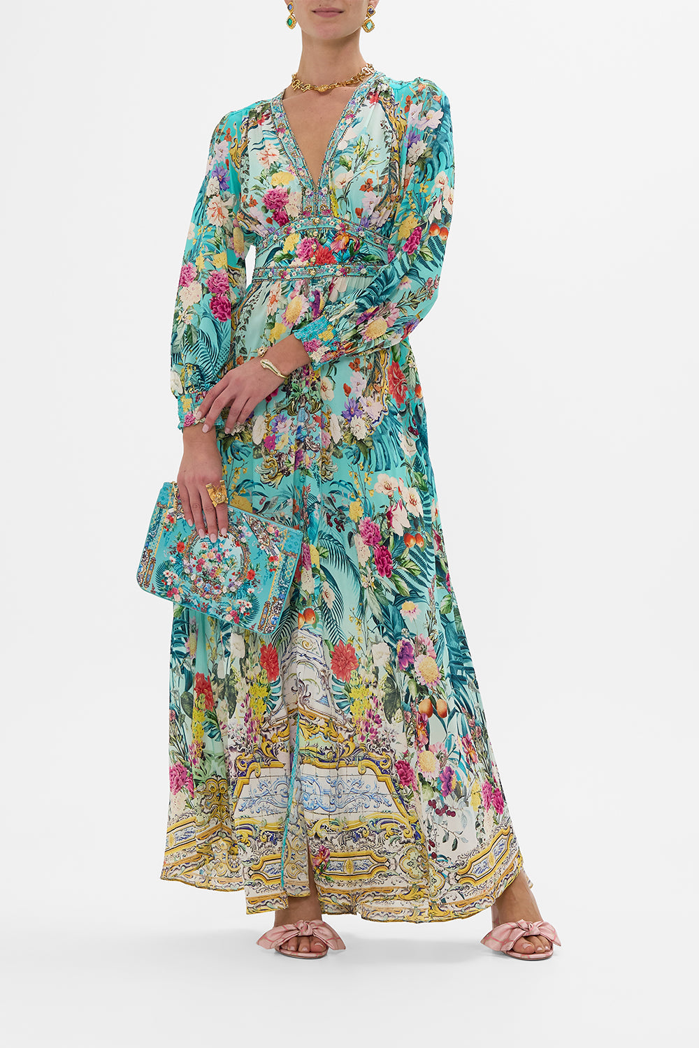 Sukienka maxi na guziki z paskiem – Queluz