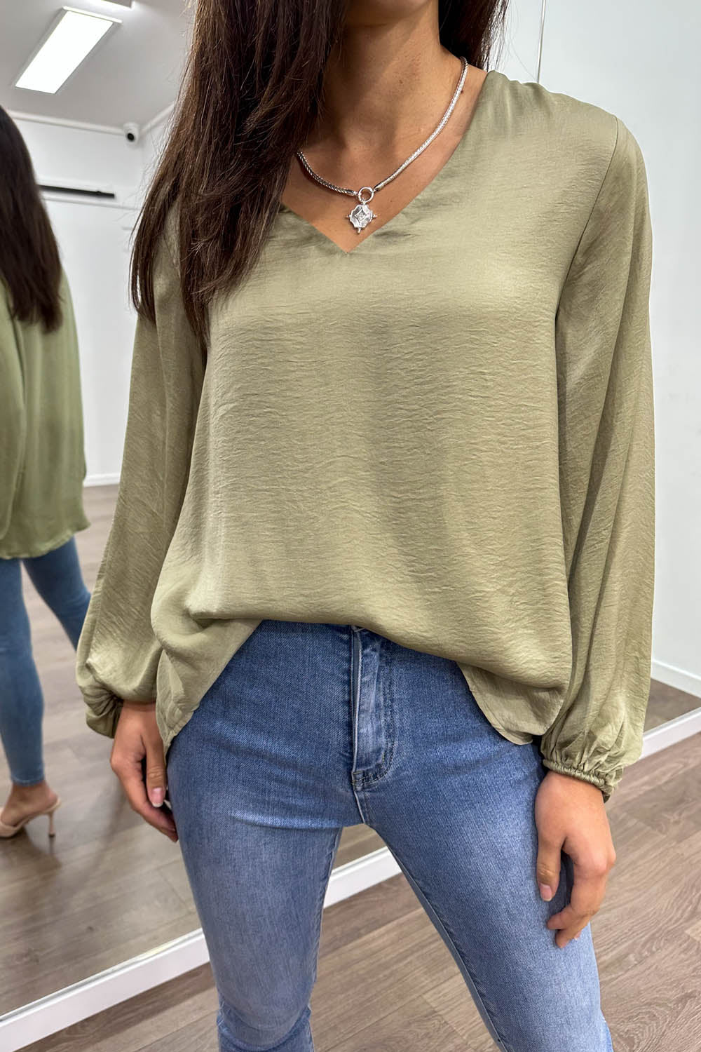 Yvonne | Bluzka z dekoltem w serek