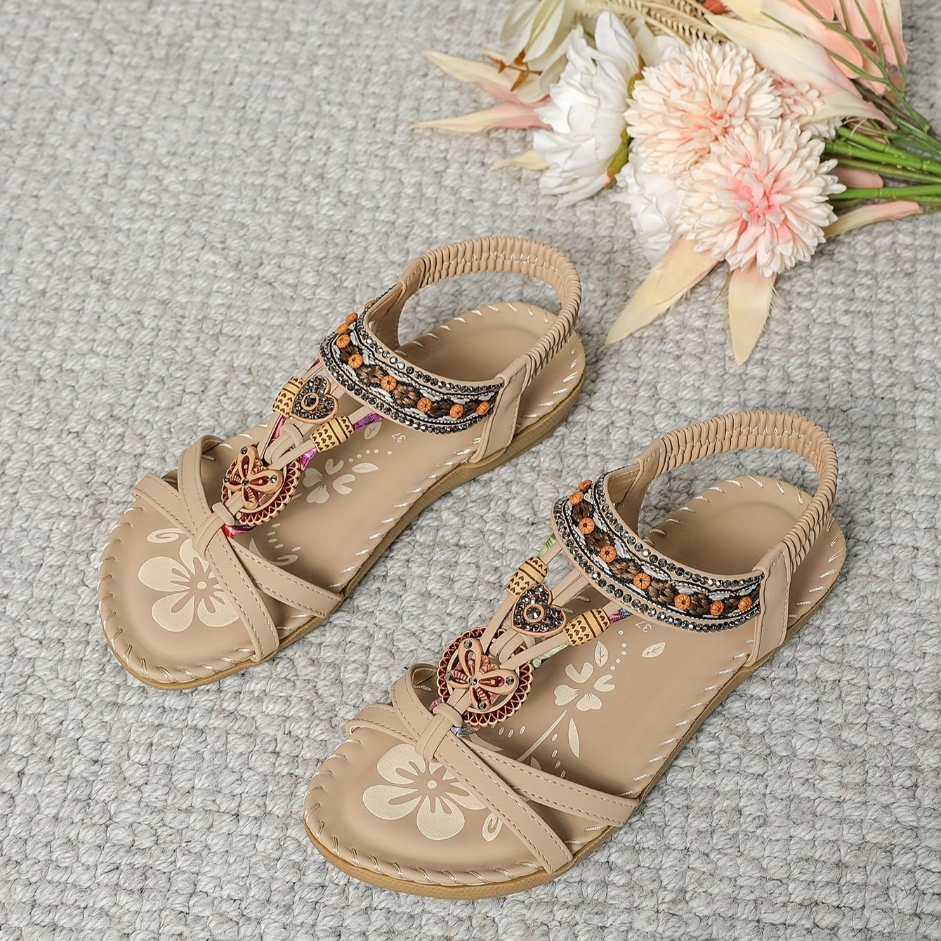 Lera | Płaskie boho sandały