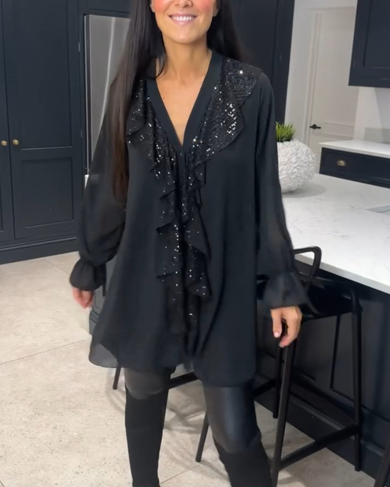 Bluzka z falbanami w eleganckim stylu