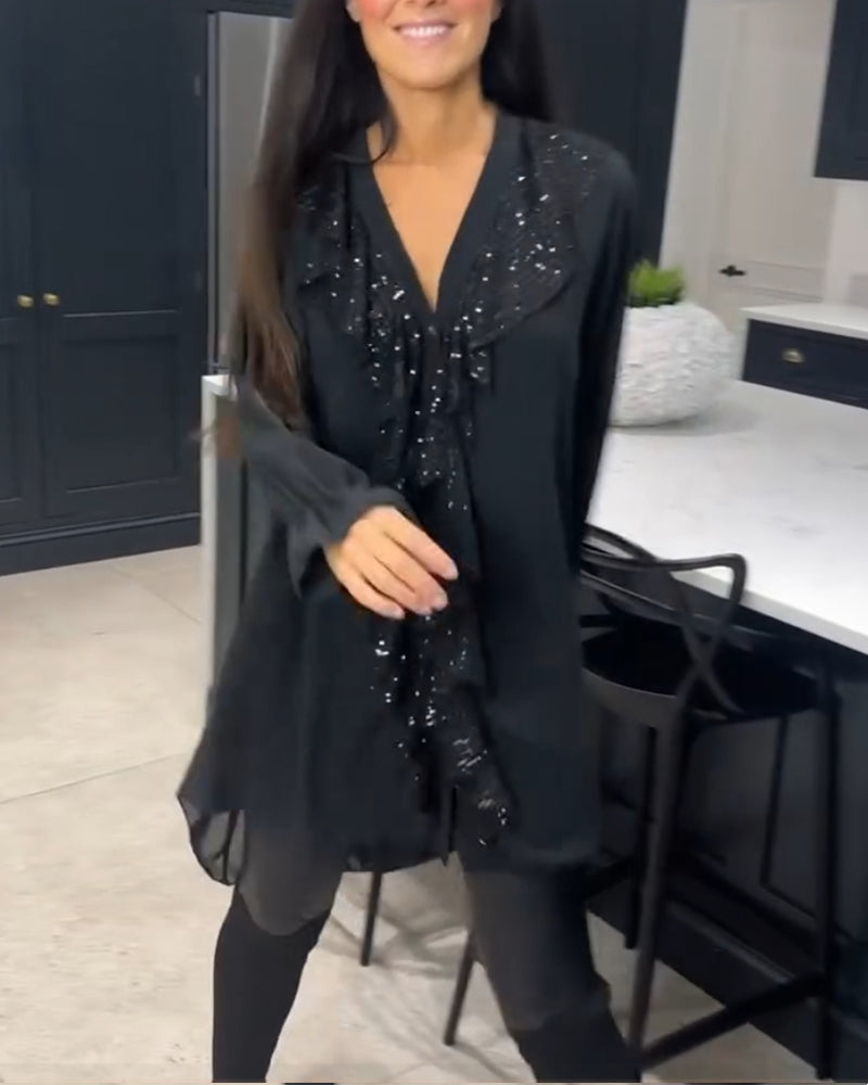 Bluzka z falbanami w eleganckim stylu