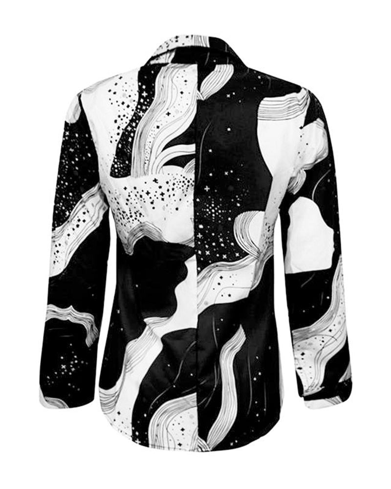 Stylowa czarno-biała bluzka