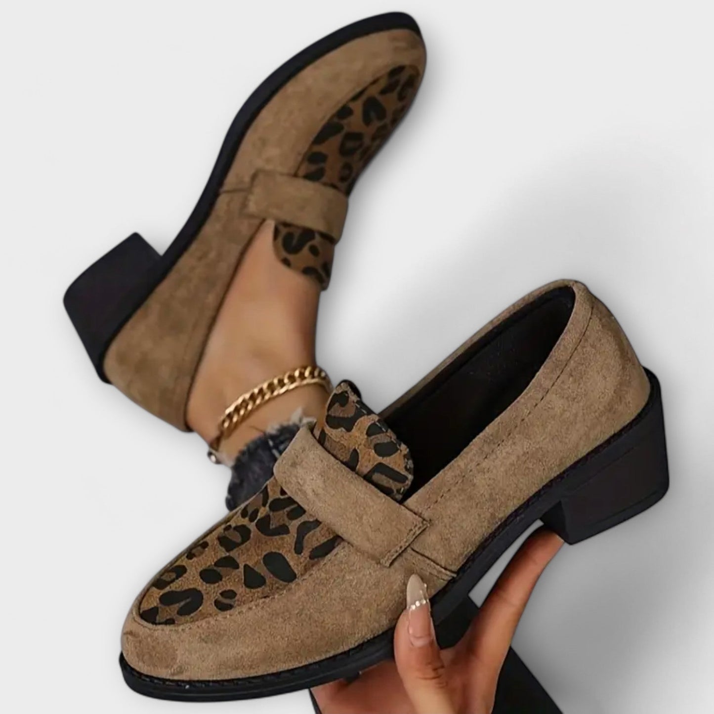 Eleganckie Damskie Buty z Printem w Lamparta