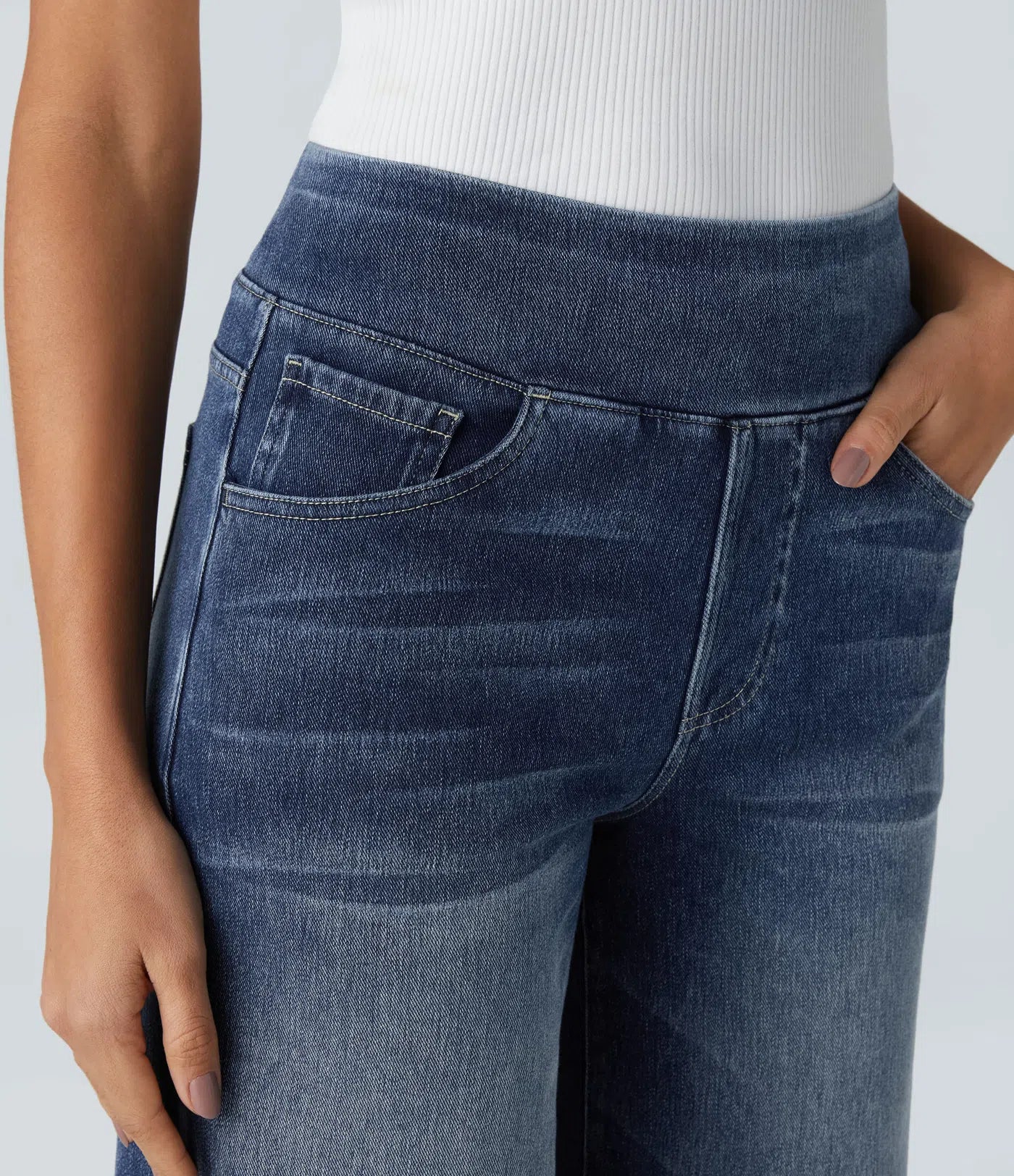 Enna™ Szerokie Spodnie Stretch