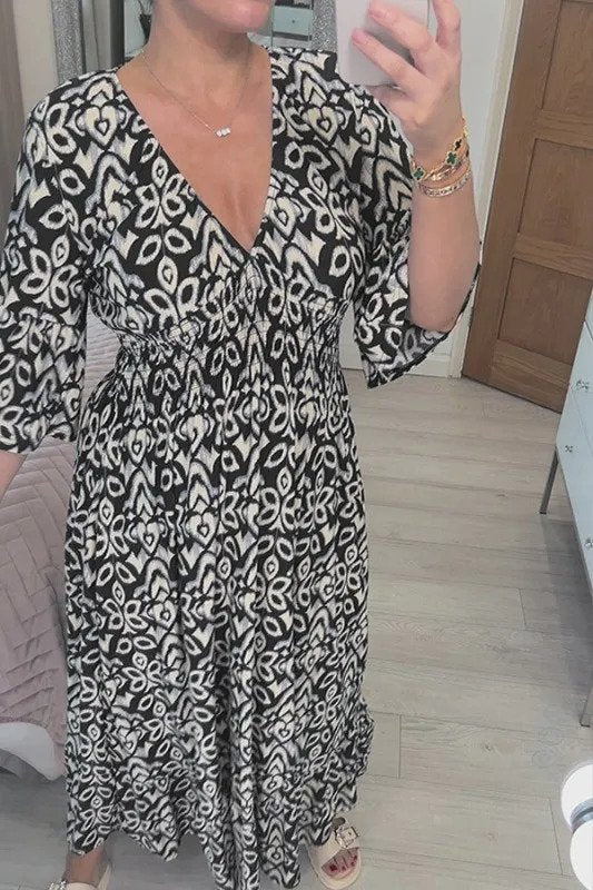 Bente | Boho Długa Sukienka