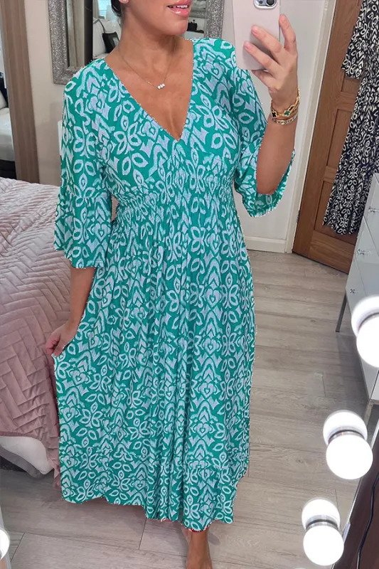 Bente | Boho Długa Sukienka