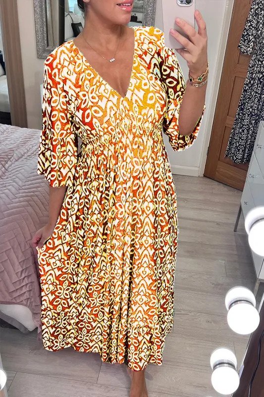 Bente | Boho Długa Sukienka
